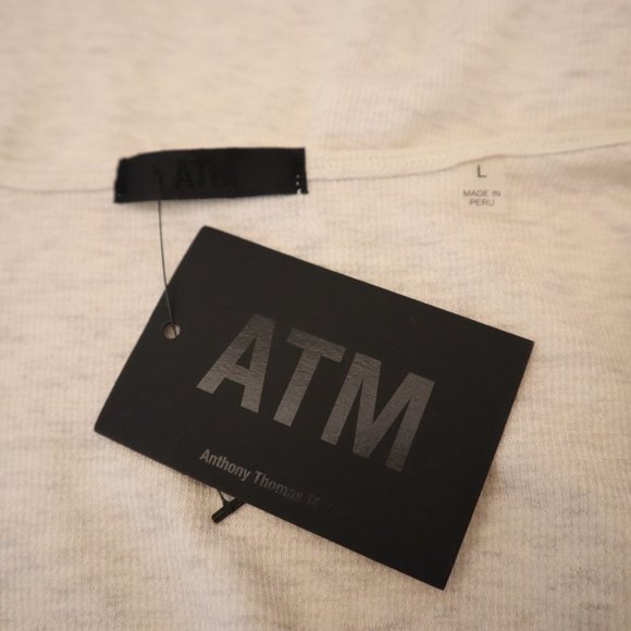 ATM Anthony T Melillo Ribbed Tank Top Oatmeal NEW - Picture 5 of 6